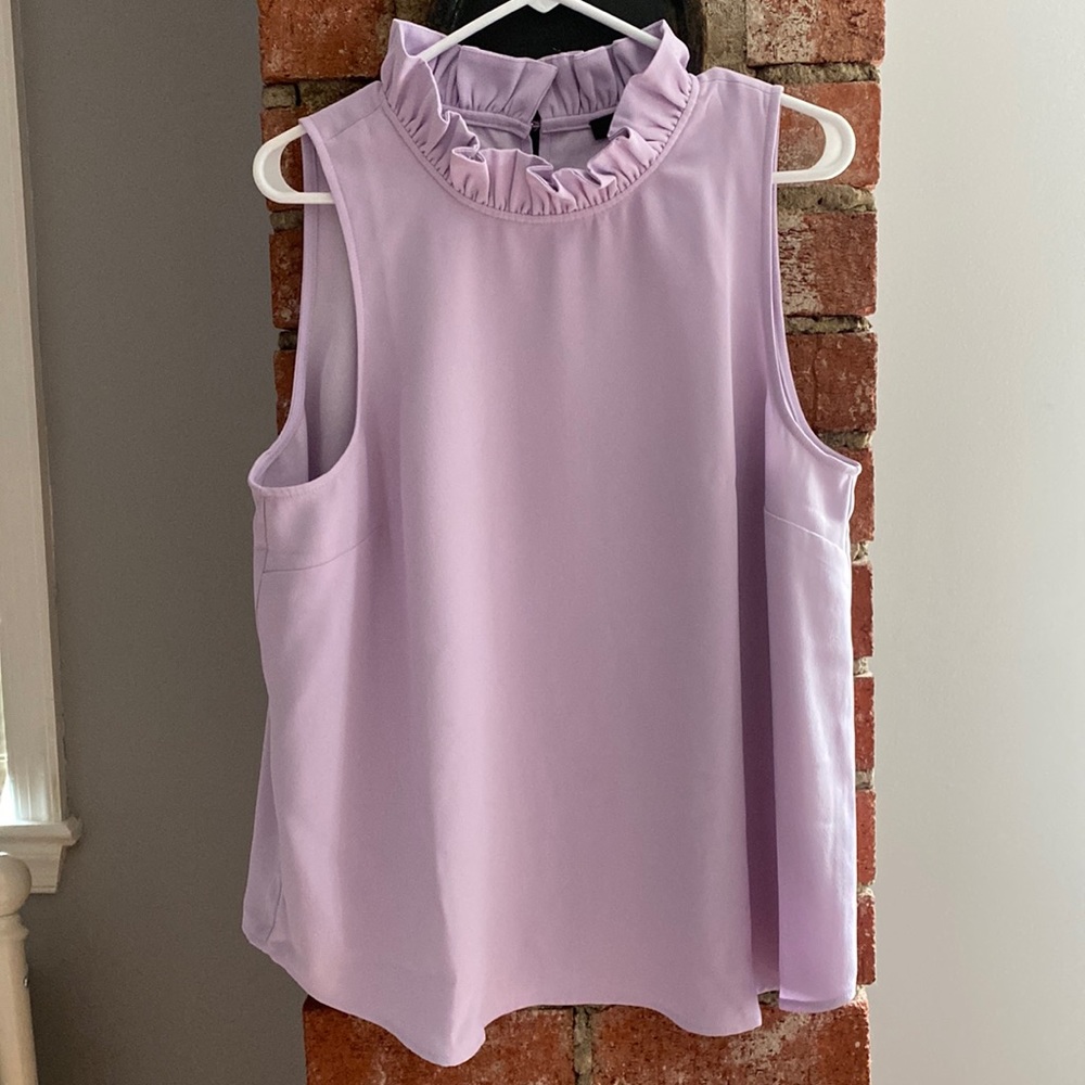 J. Crew Sleeveless Lilac Blouse